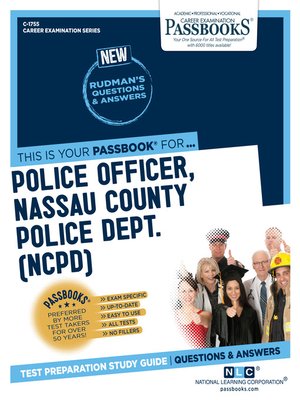 cover image of Police Officer, Nassau County Police Department (NCPD)